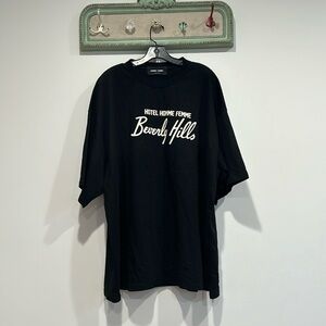 Homme + Femme hotel Beverly Hills T-shirt short sleeve black crewneck nwot 3XL